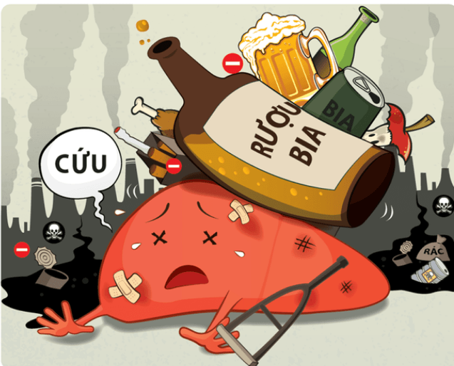 rượu bia ảnh hưởng gan