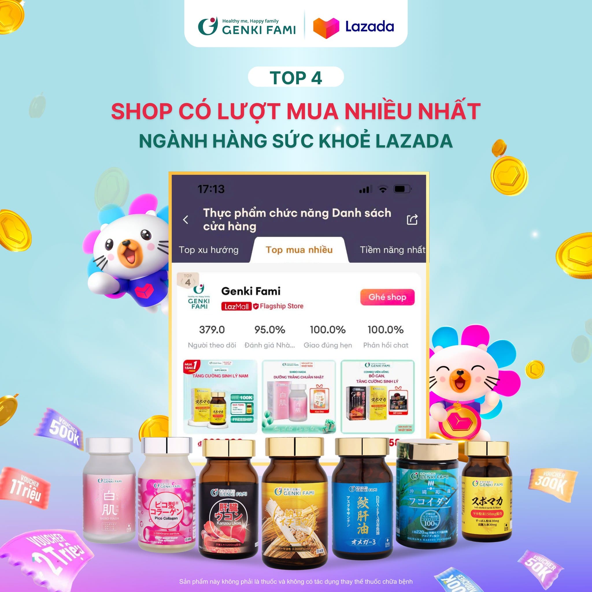 genki fami lọt top 4 shop được yêu thích nhất Lazada