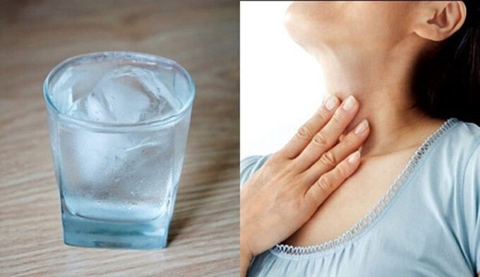 uống nước đá có gây viêm họng không