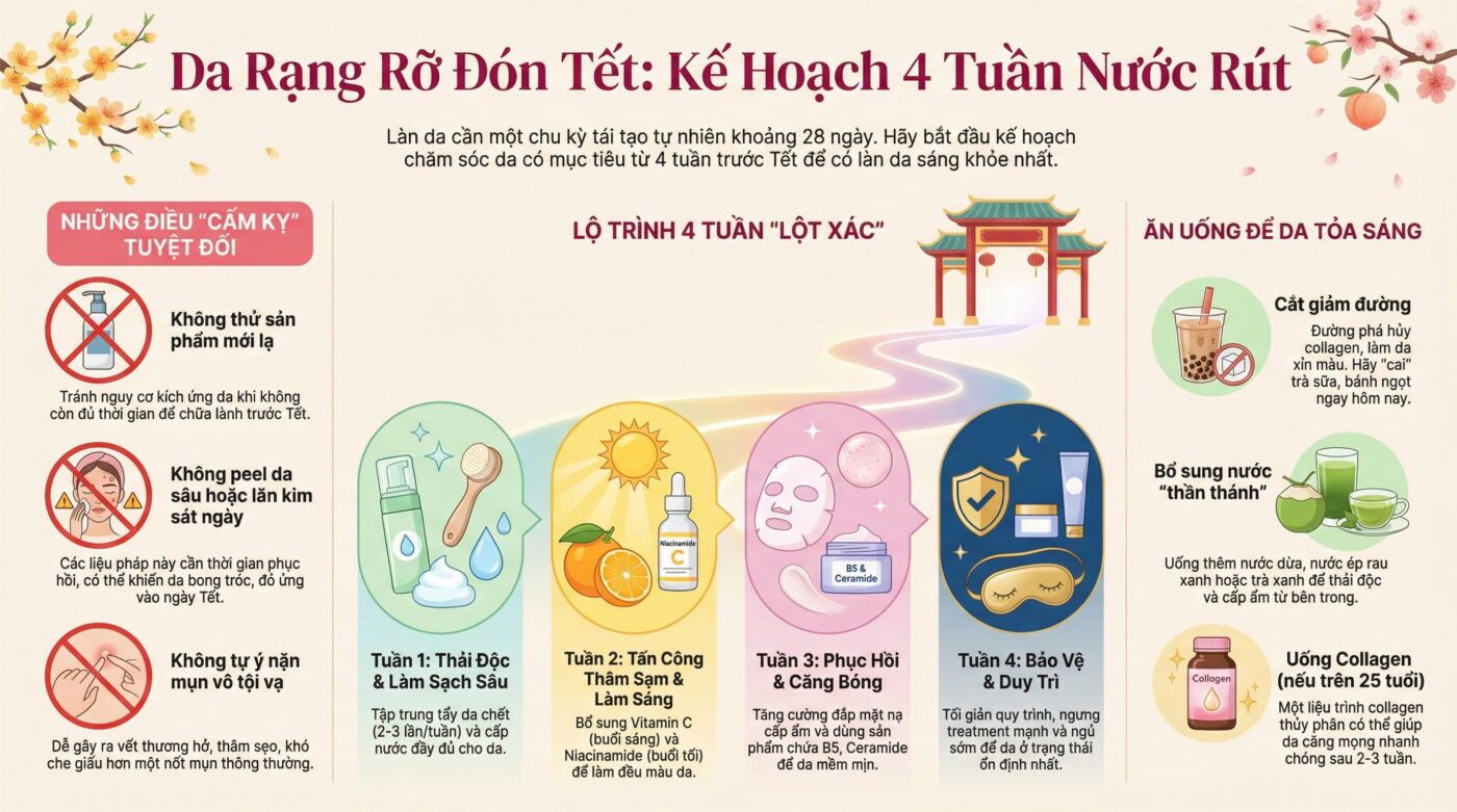Làn da rạng rỡ đón Tết bắt đầu từ hôm nay – Đừng để quá muộn
