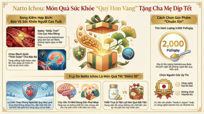 Tặng gì cho bố mẹ Tết này? Một hộp Natto Ichou quý hơn vàng