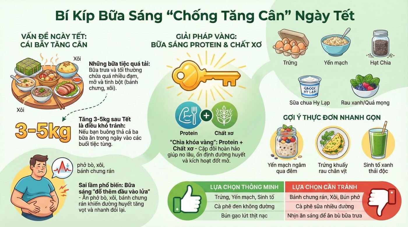 Bữa sáng giàu chất xơ và protein