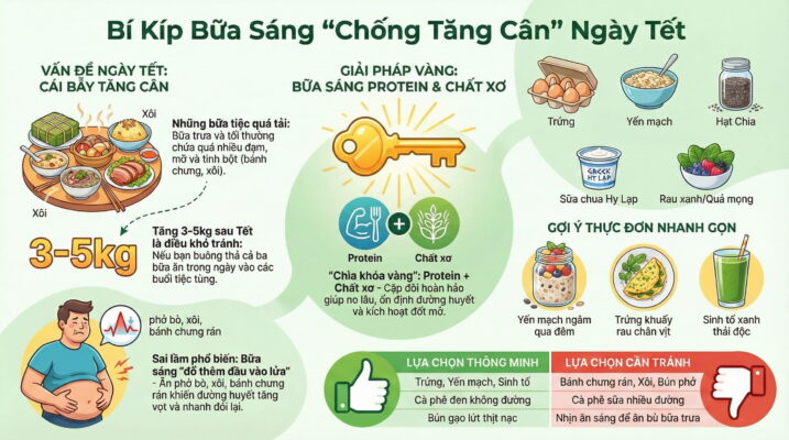 Bữa sáng giàu chất xơ và protein