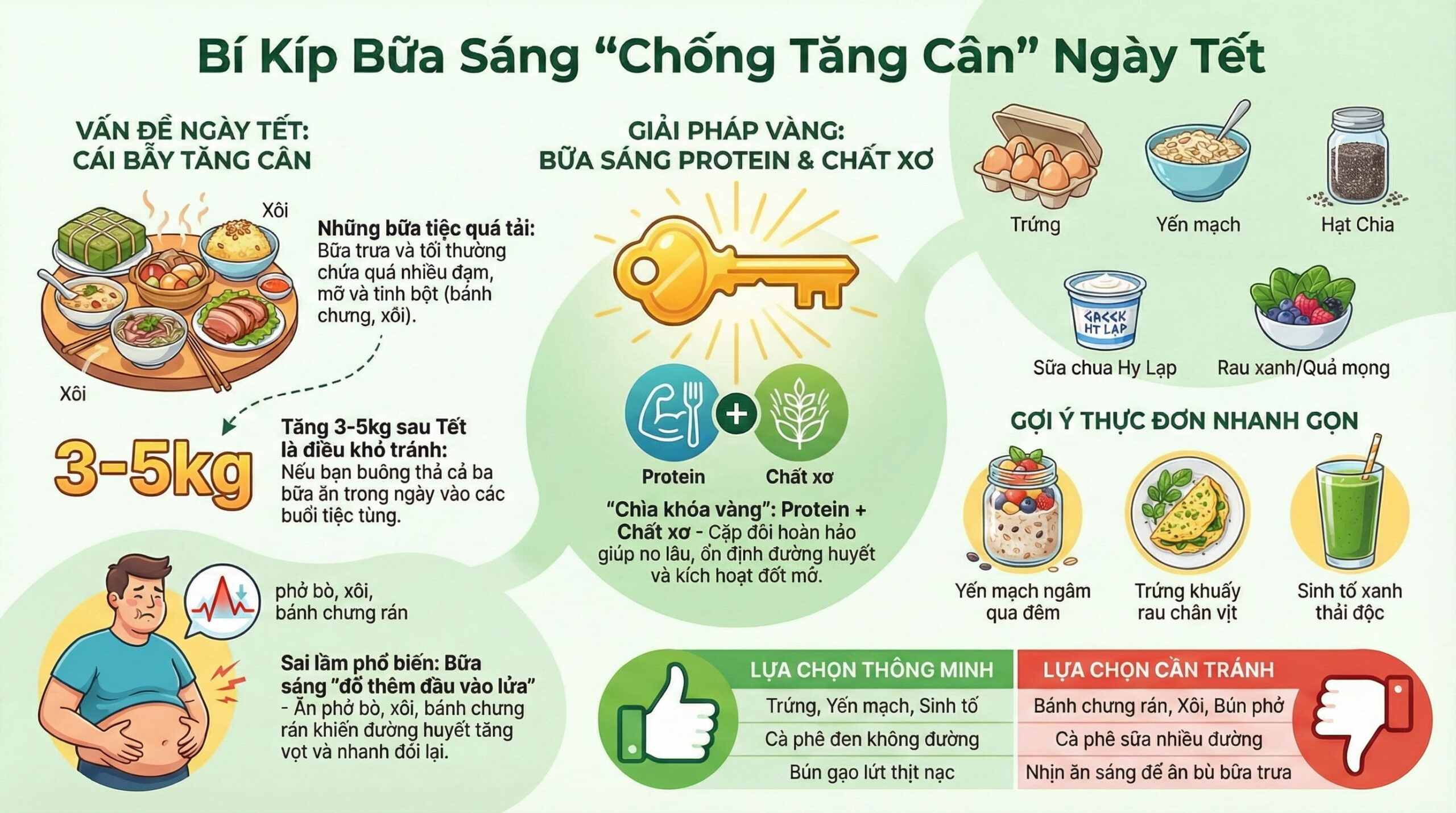 Bữa sáng giàu chất xơ và protein