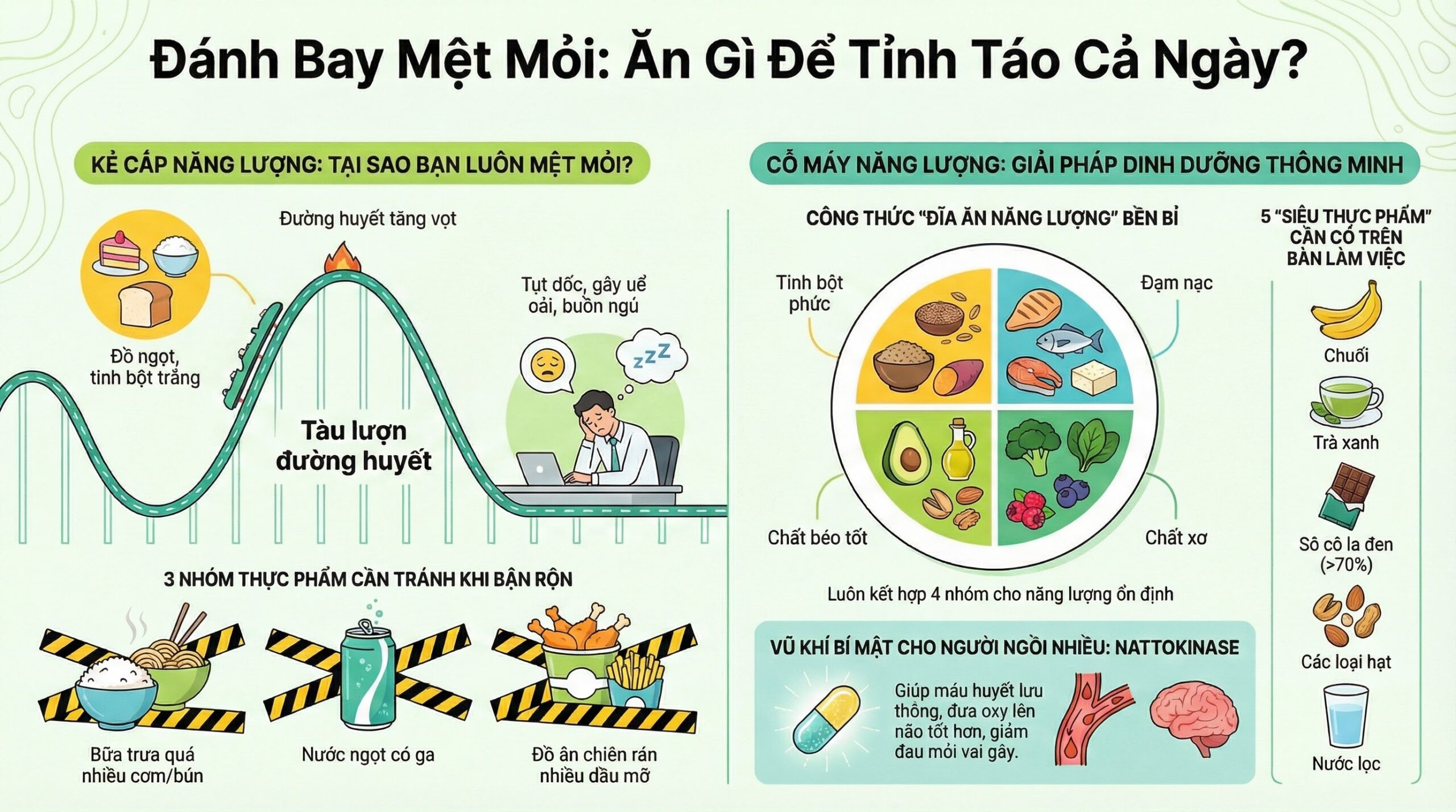 Người bận rộn nên ăn gì để duy trì năng lượng và hạn chế mệt mỏi?