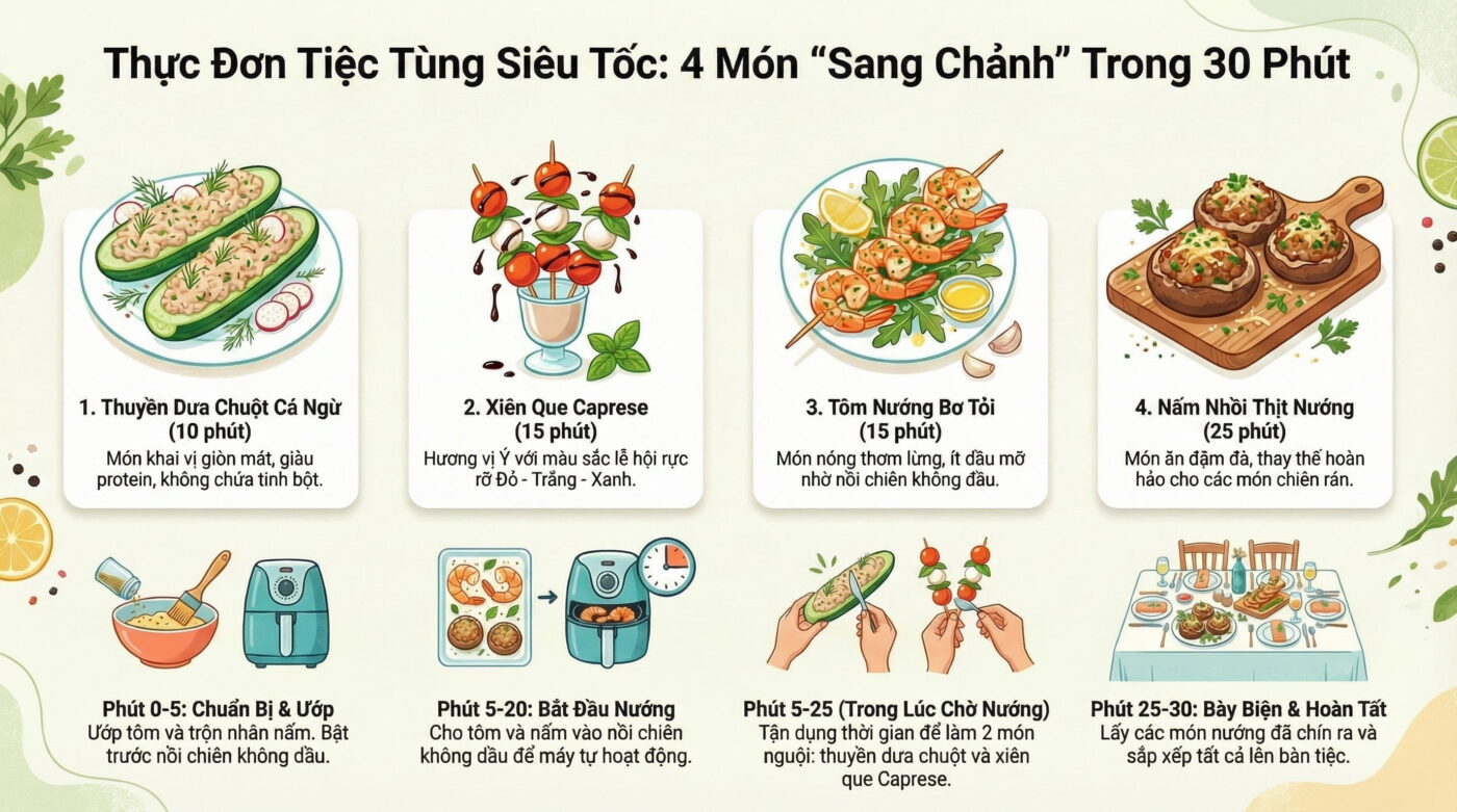 Công thức món nhẹ cho tiệc