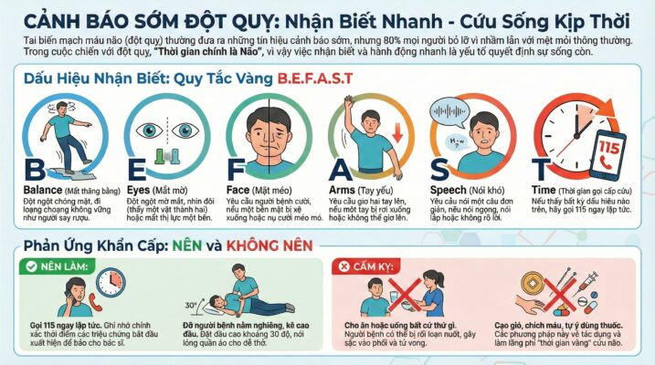 Dấu hiệu cảnh báo sớm cơn tai biến mạch máu não
