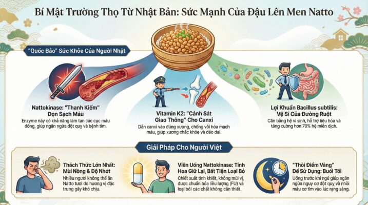 Tại sao người Nhật sống thọ, bí mật từ món đậu tương lên men Natto