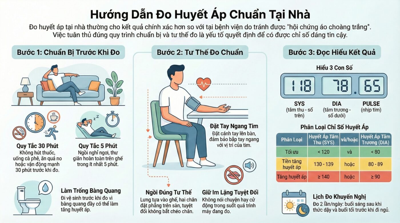 Kiểm tra chỉ số huyết áp chuẩn tại nhà