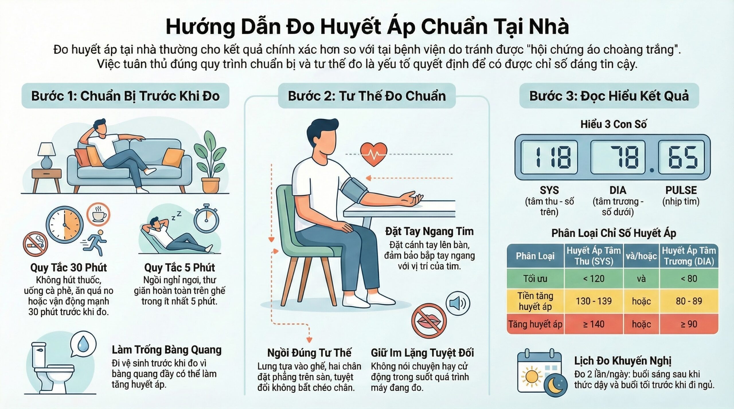 Kiểm tra chỉ số huyết áp chuẩn tại nhà