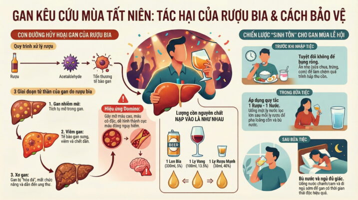 Tác hại của rượu bia đối với gan