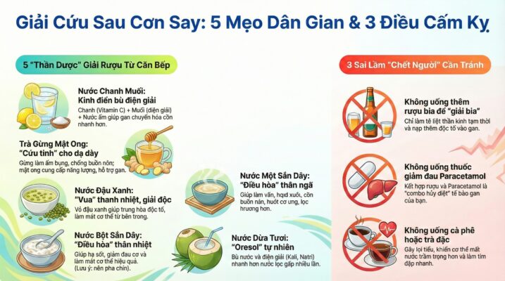 Nước uống giải rượu dân gian hiệu quả tức thì