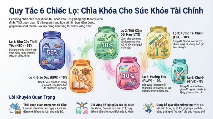 Quy tắc 6 chiếc lọ giúp bạn chi tiêu thông minh hơn