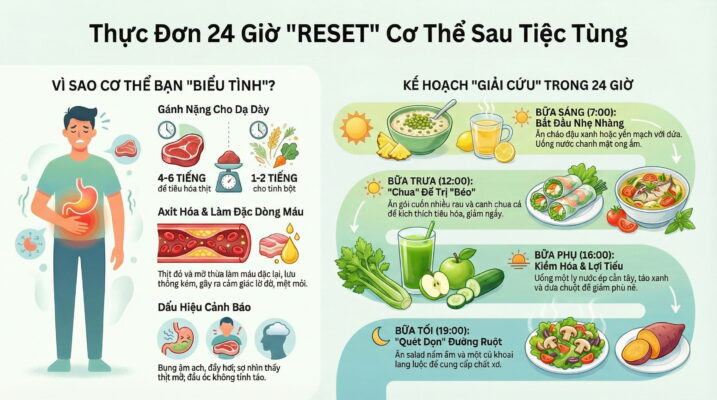 Thực đơn giải ngấy và thanh lọc cơ thể