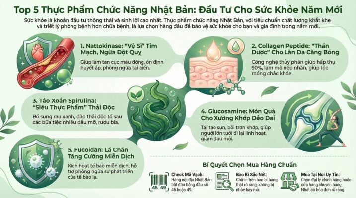 Top 5 thực phẩm chức năng Nhật Bản
