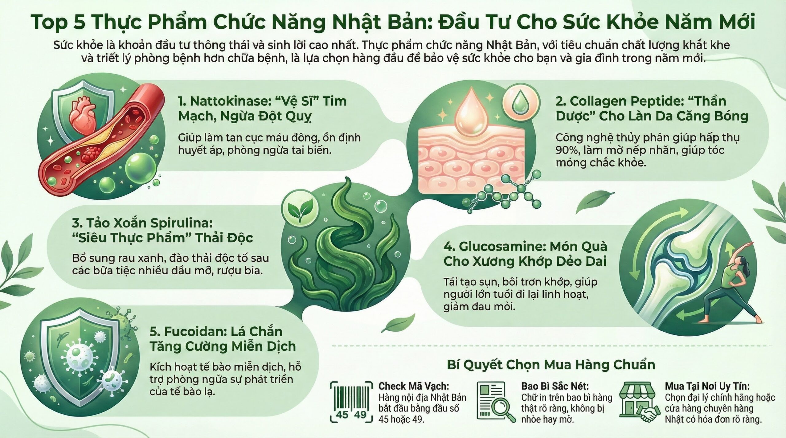 Top 5 thực phẩm chức năng Nhật Bản