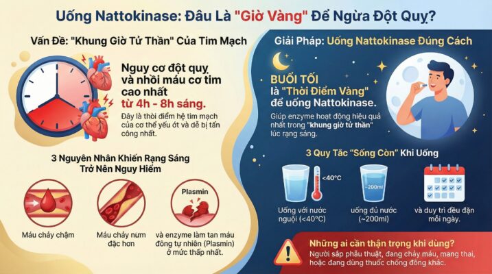 Uống Nattokinase vào lúc nào là tốt nhất