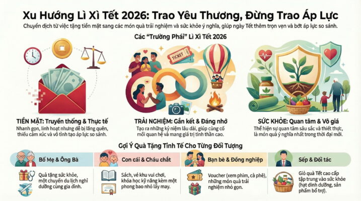 Xu hướng lì xì Tết 2026