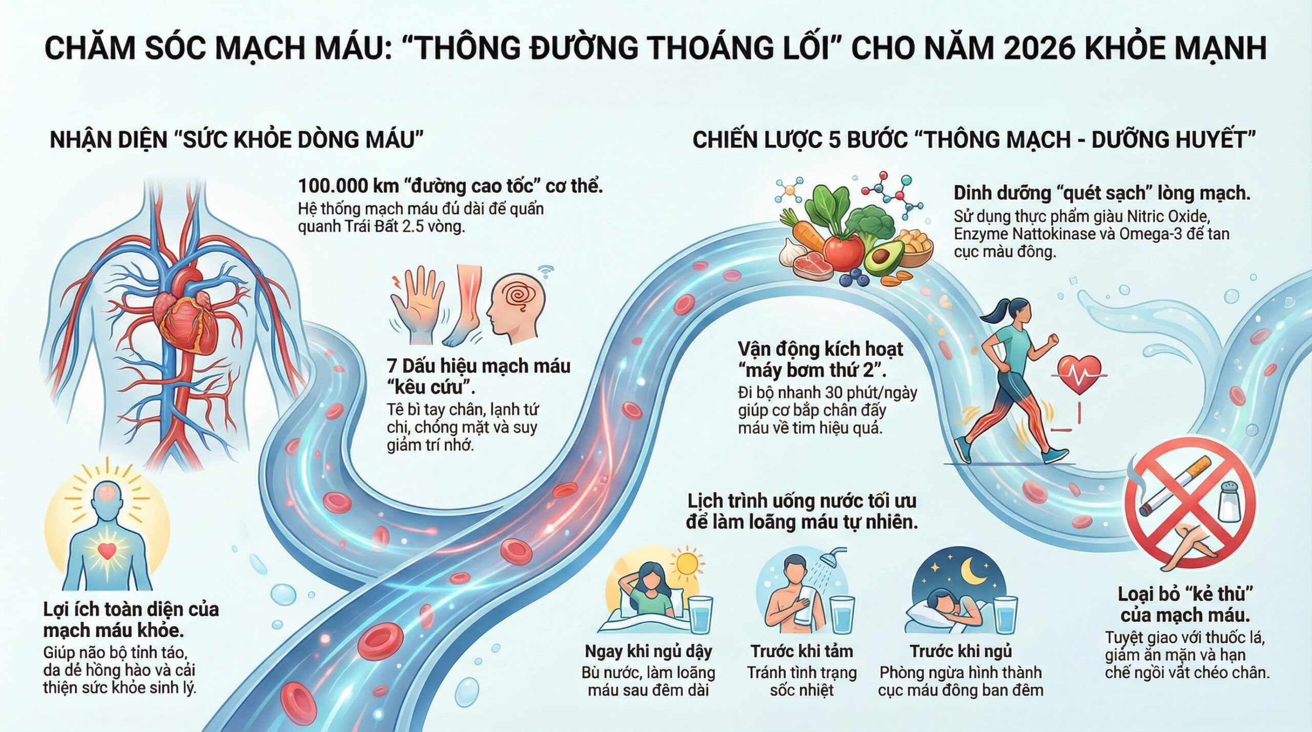 Chăm sóc mạch máu đúng cách giúp cả năm khỏe mạnh ra sao?