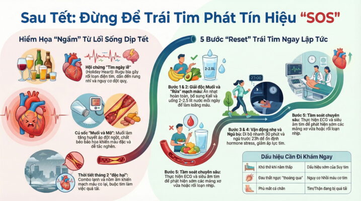 Đừng để sau Tết trở thành “điểm khởi phát” của bệnh tim mạch