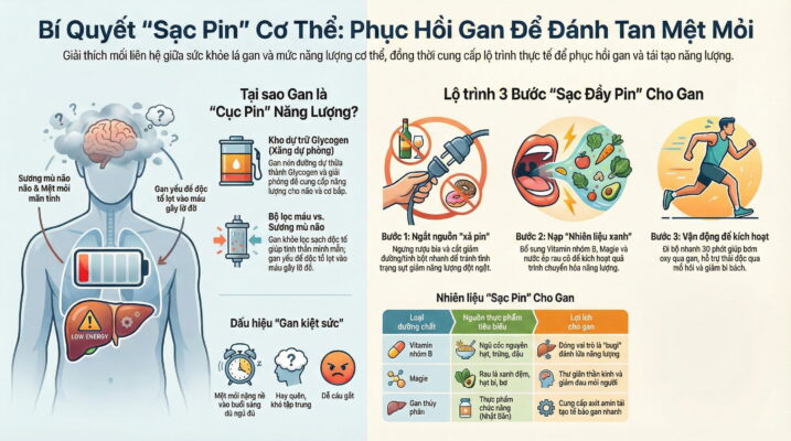 Phục hồi gan đúng cách giúp cơ thể bớt mệt mỏi ra sao?