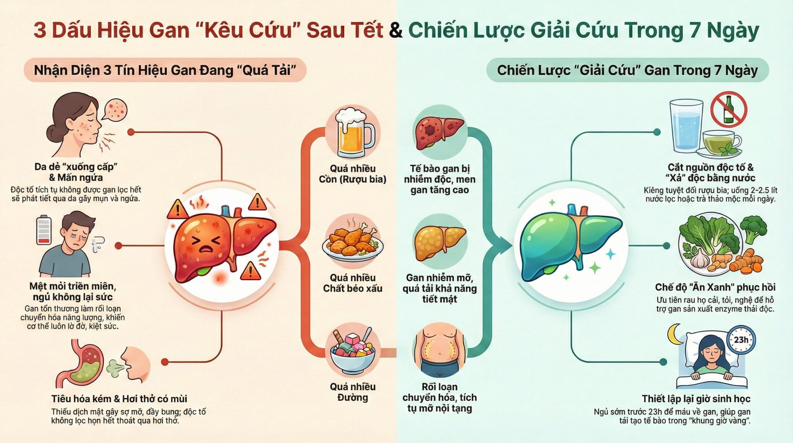 Gan yếu sau Tết thường gửi những tín hiệu gì?