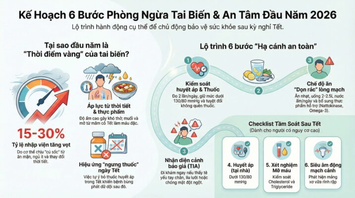 Người từng có nguy cơ tai biến cần làm gì để an tâm đầu năm?