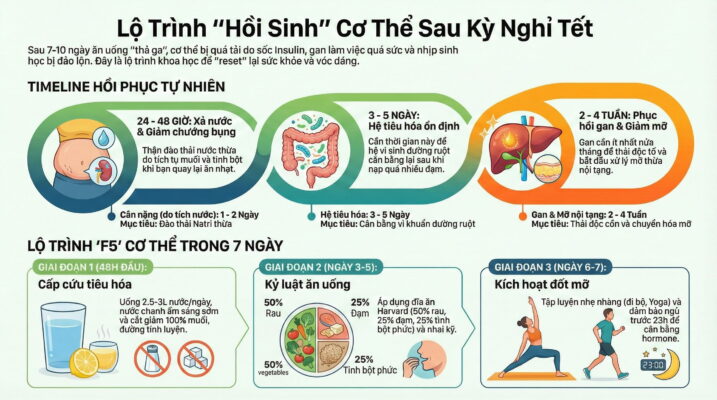 Cơ thể cần bao lâu để hồi phục sau một cái Tết ăn uống thả ga?