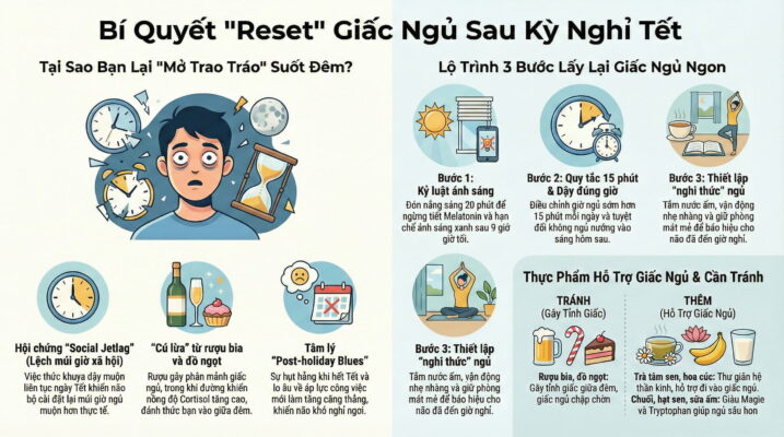 Vì sao nhiều người mất ngủ kéo dài sau Tết Nguyên Đán?