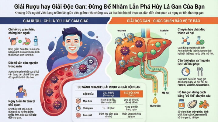Giải rượu và giải độc gan: Hai khái niệm rất nhiều người nhầm lẫn