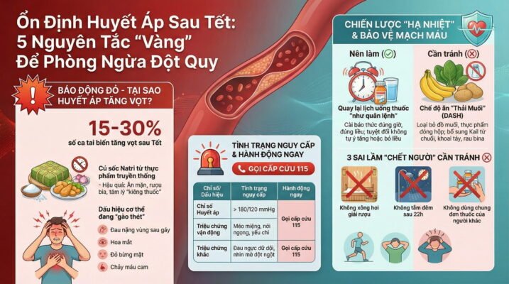 Người có huyết áp cao cần đặc biệt lưu ý điều gì sau Tết?