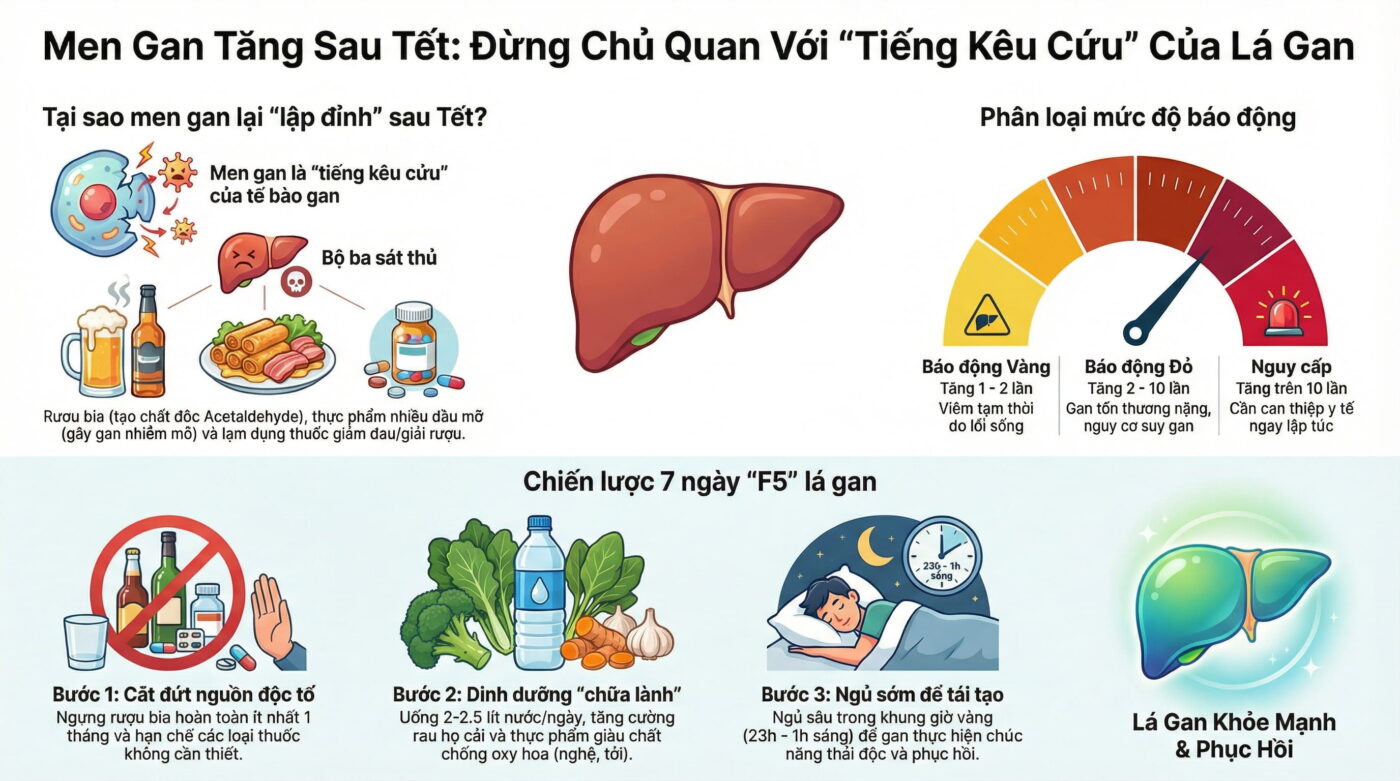 Men gan tăng sau Tết có đáng lo không