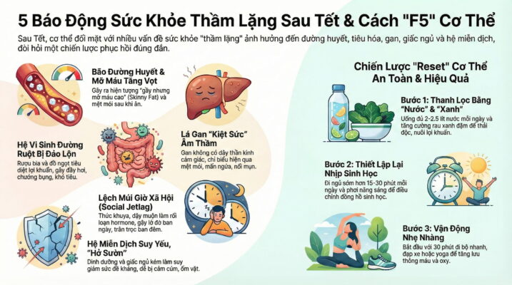 Những thay đổi sức khỏe thường bị bỏ qua sau Tết Nguyên Đán