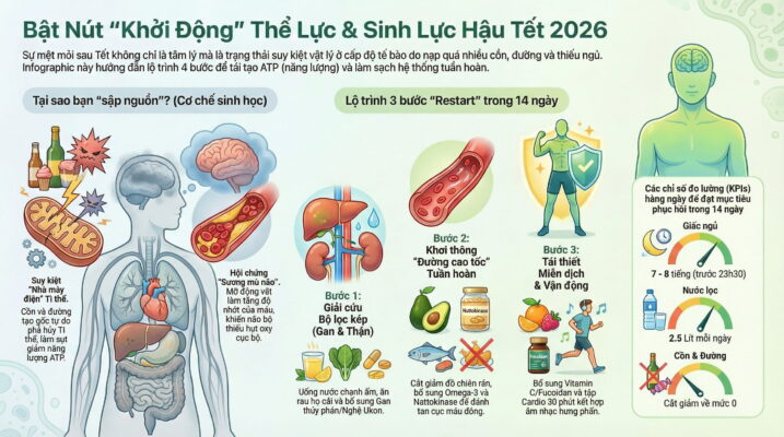 Khởi động lại thể lực và sinh lực sau Tết cần bắt đầu từ đâu