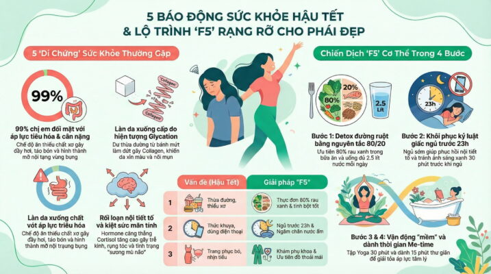 Phụ nữ sau Tết thường gặp những thay đổi sức khỏe nào