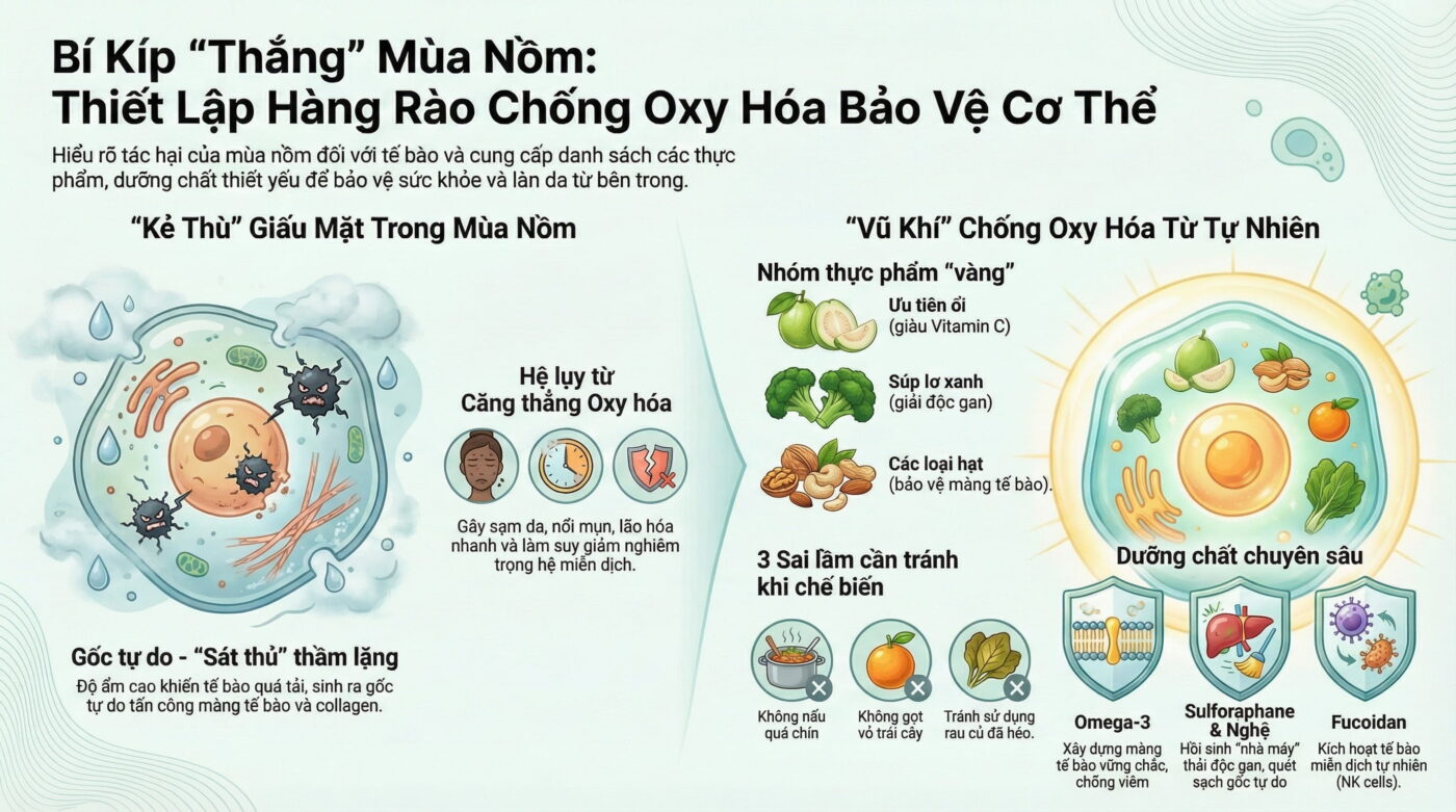 Thực phẩm giàu chất chống oxy hóa nên ăn trong mùa nồm