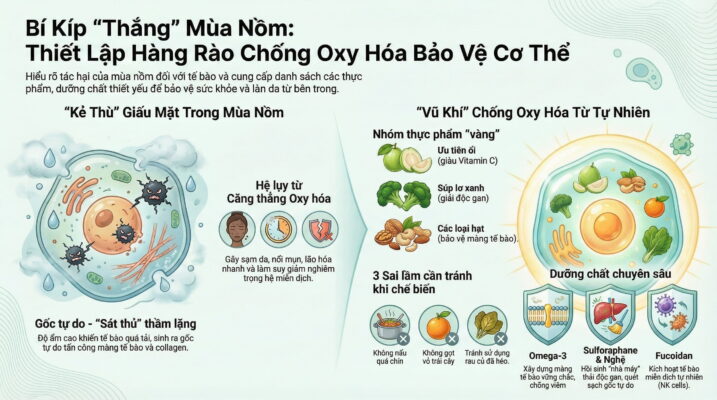 Thực phẩm giàu chất chống oxy hóa nên ăn trong mùa nồm