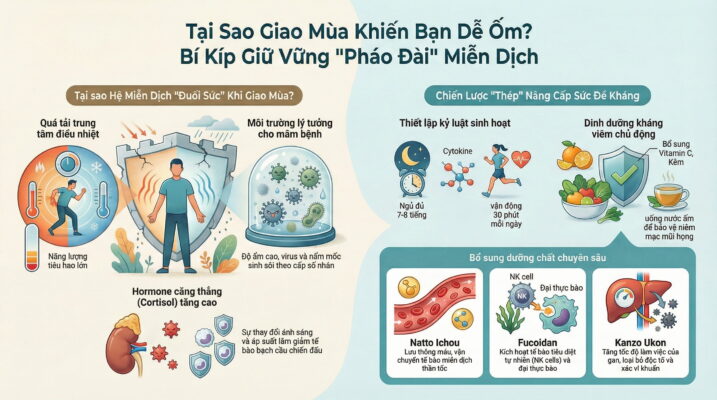 Vì sao giao mùa khiến cơ thể dễ suy giảm miễn dịch?