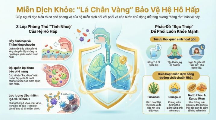 miễn dịch khỏe giúp phòng bệnh hô hấp hiệu quả