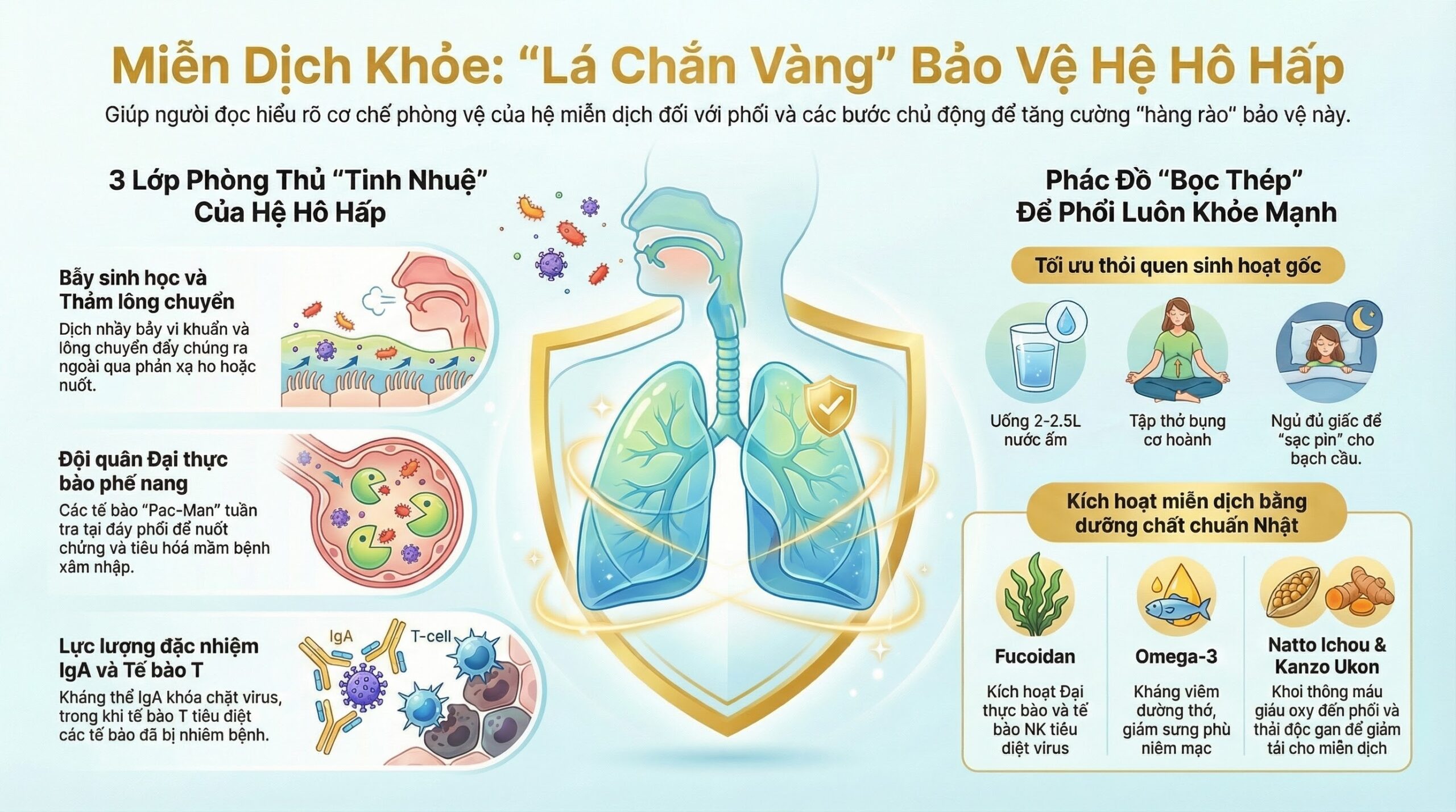 miễn dịch khỏe giúp phòng bệnh hô hấp hiệu quả