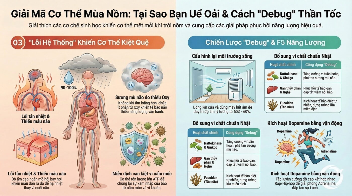 Vì sao trời nồm khiến bạn mệt mỏi, uể oải kéo dài?