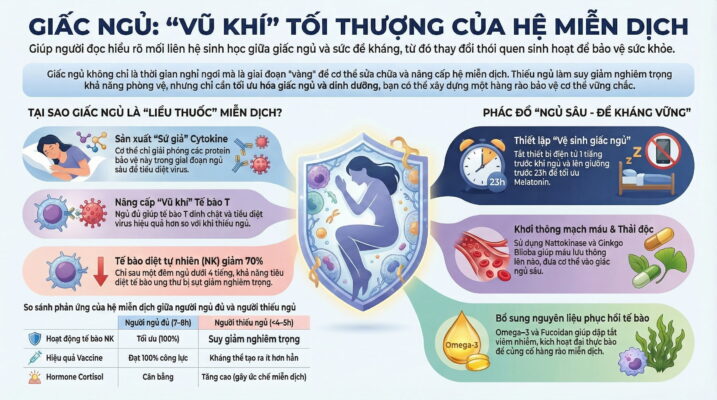 Ngủ đủ giấc giúp hệ miễn dịch khỏe mạnh ra sao?
