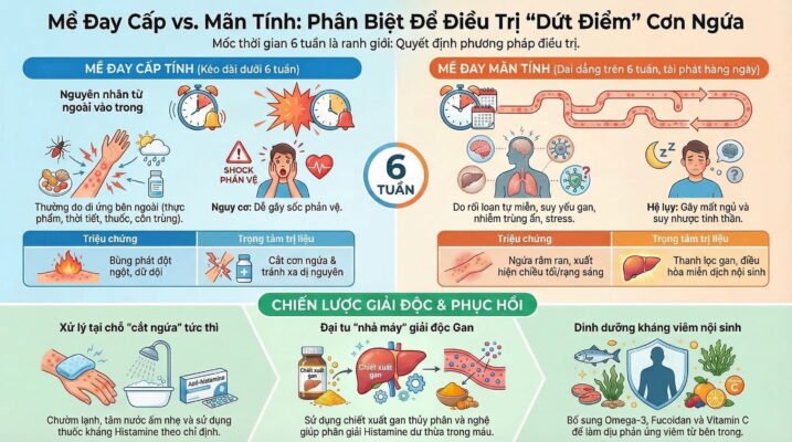Mề đay cấp và mề đay mãn tính khác nhau thế nào?
