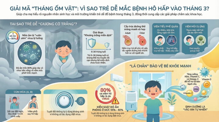 Trẻ nhỏ dễ mắc bệnh hô hấp trong tháng 3 vì sao?