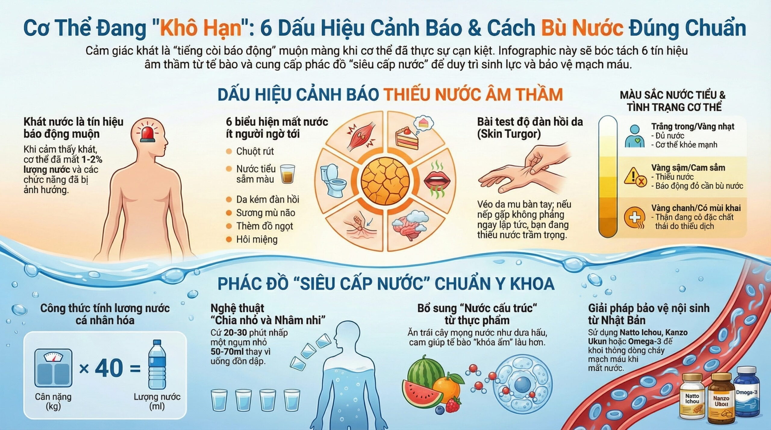 Cách nhận biết cơ thể đang thiếu nước nhưng bạn chưa để ý