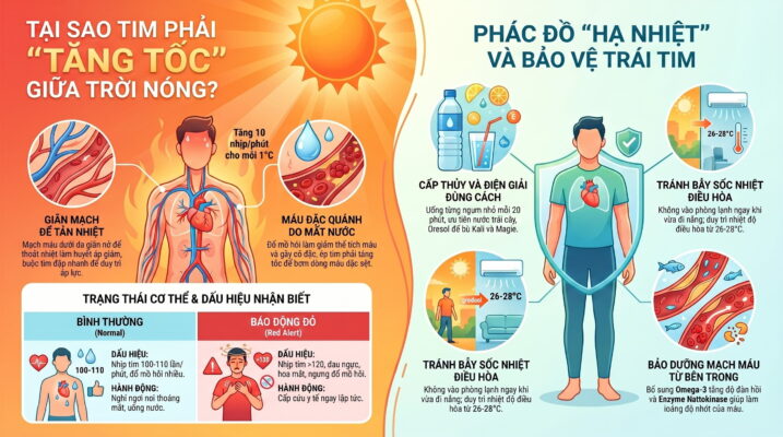 Vì sao tim đập nhanh hơn khi nhiệt độ tăng cao?