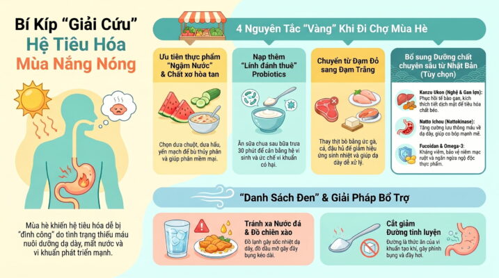 Cách lựa chọn thực phẩm giúp hệ tiêu hóa khỏe mạnh mùa hè