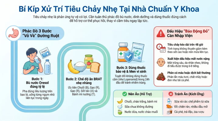 Dược sĩ hướng dẫn xử trí tiêu chảy nhẹ tại nhà đúng cách