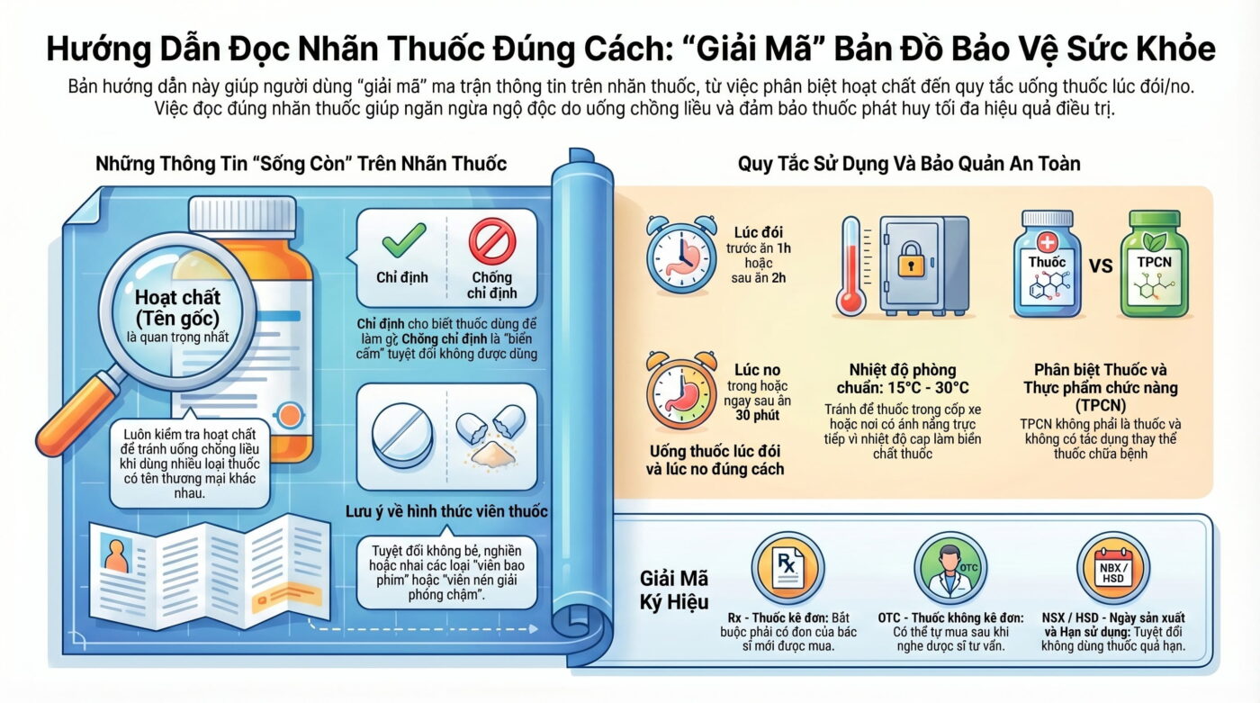 Dược sĩ hướng dẫn cách đọc thông tin trên nhãn thuốc đúng cách