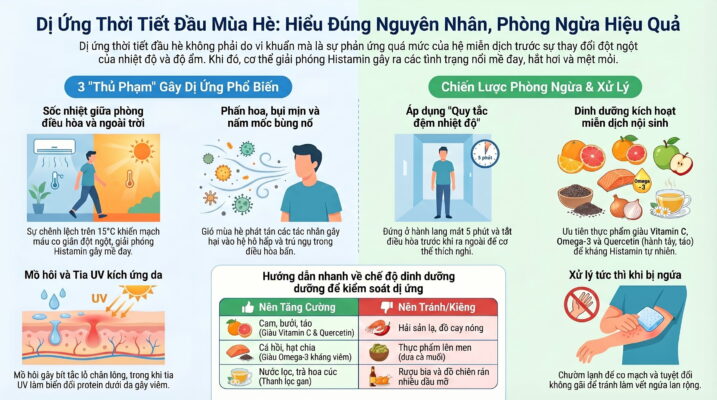 Dị ứng thời tiết đầu mùa hè: Nguyên nhân và cách phòng tránh